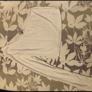 White one shoulder cropped top